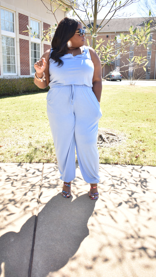 Lucky Day Jumpsuit - Spring Blue